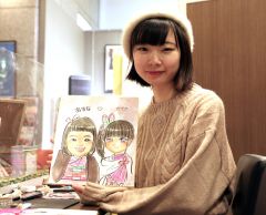 似顔絵で幸せ届ける 昨秋から帯広で活動「かなやん」 瀧澤佳菜さん